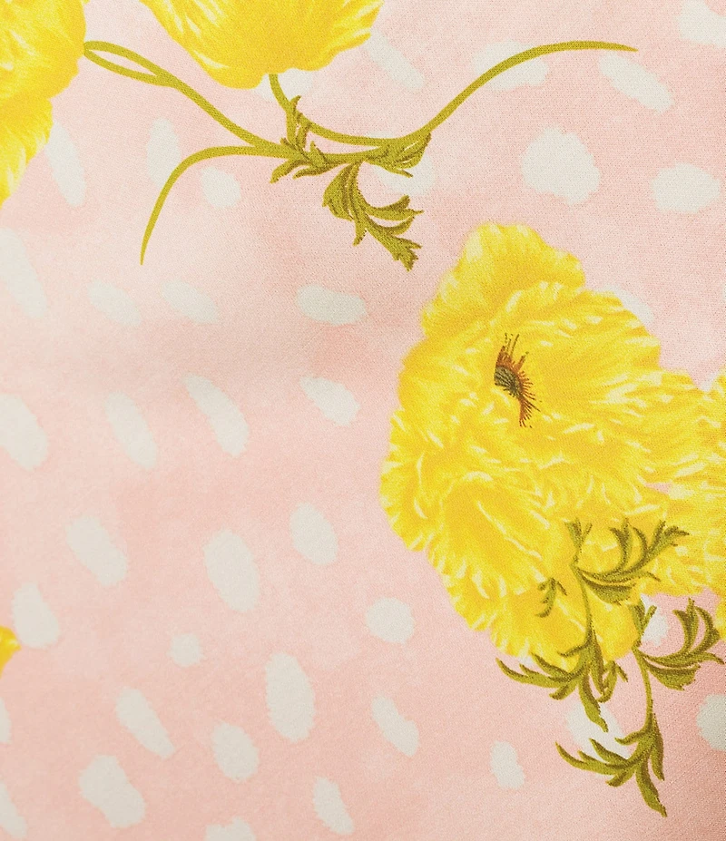 Never Fully Dressed Pink Fawn Poppy Maeva Printed Slip Midi Skirt