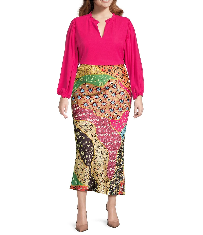 Never Fully Dressed Plus Dorris Morocco Printed Maxi Skirt
