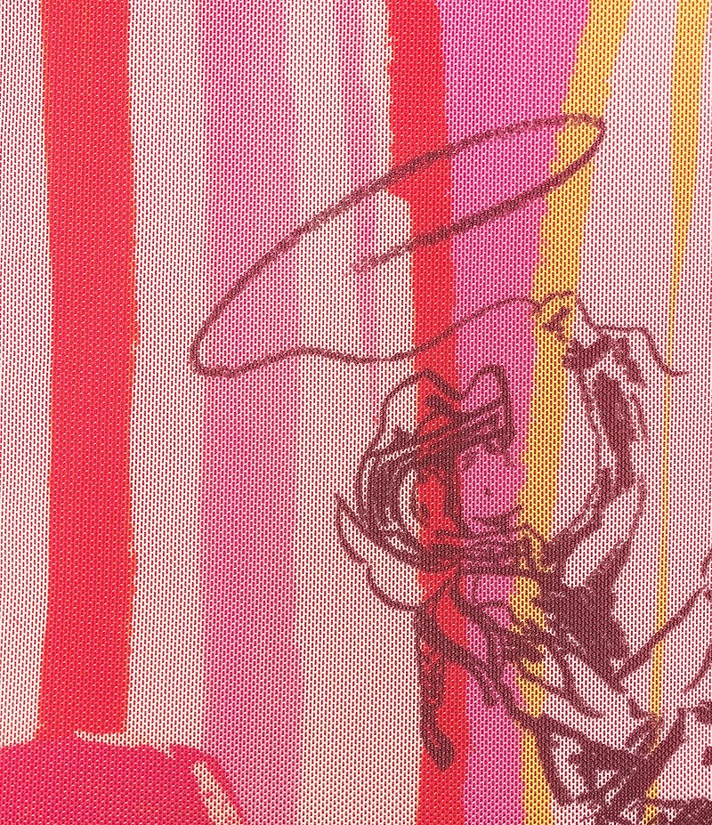 Never Fully Dressed Plus Size Dallas Western Motif Print Crew Neck Long Sleeve Mesh Maxi Dress