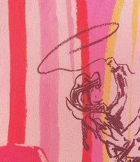 Never Fully Dressed Plus Size Dallas Western Motif Print Crew Neck Long Sleeve Mesh Maxi Dress