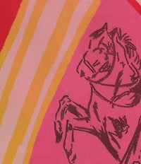 Never Fully Dressed Plus Size Dallas Western Motif Print Crew Neck Long Sleeve Mesh Maxi Dress