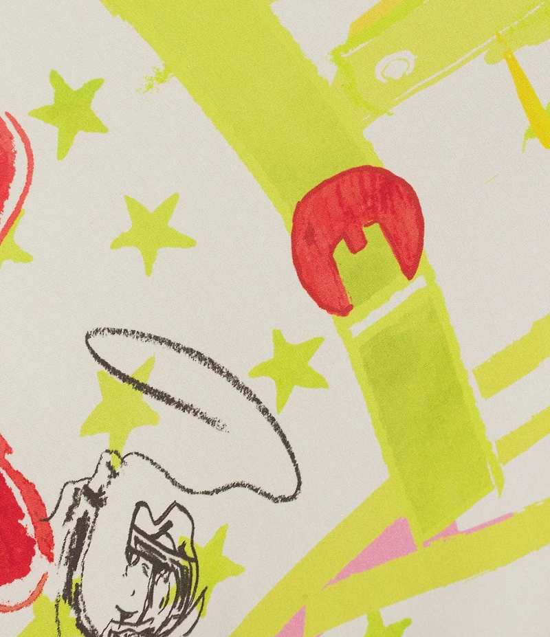 Never Fully Dressed Plus Size Dorris Abstract Western Motif Satin Maxi Skirt