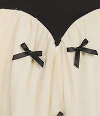 Never Fully Dressed Plus Size Monika Tulle Scallop Drop Waist Bow Maxi Skirt