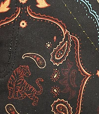Never Fully Dressed Plus Size Printed Structure Barrel Denim Jeans
