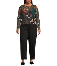 Never Fully Dressed Plus Studded Barrel Denim Jeans