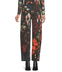 Never Fully Dressed Printed Structure Barrel Denim Jeans