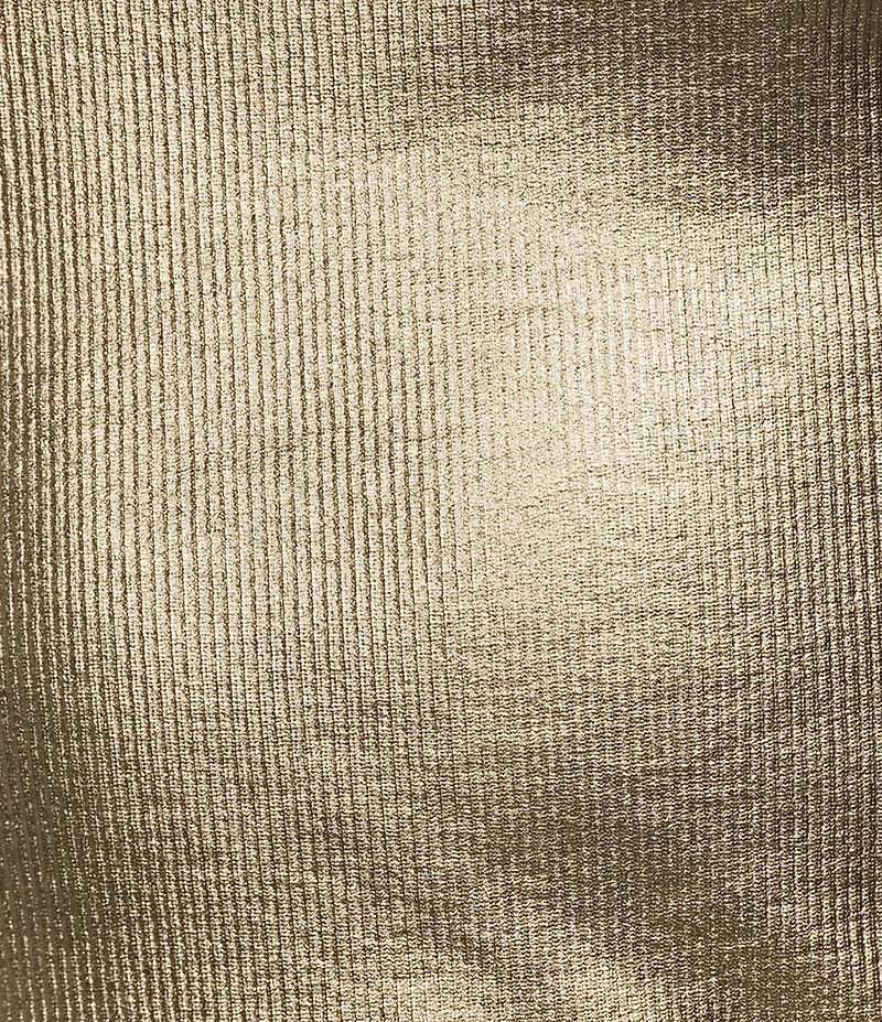 Never Fully Dressed Ribbed Metallic Crew Neck Sleeveless Tank Top