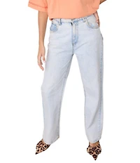 Never Fully Dressed Scallop Pocket Detail Straight Leg Jeans