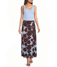 Never Fully Dressed Studded Scoop Neck Sleeveless Rib Knit Tank Top