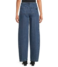 Never Fully Dressed Studded Structure Barrel Denim Jeans