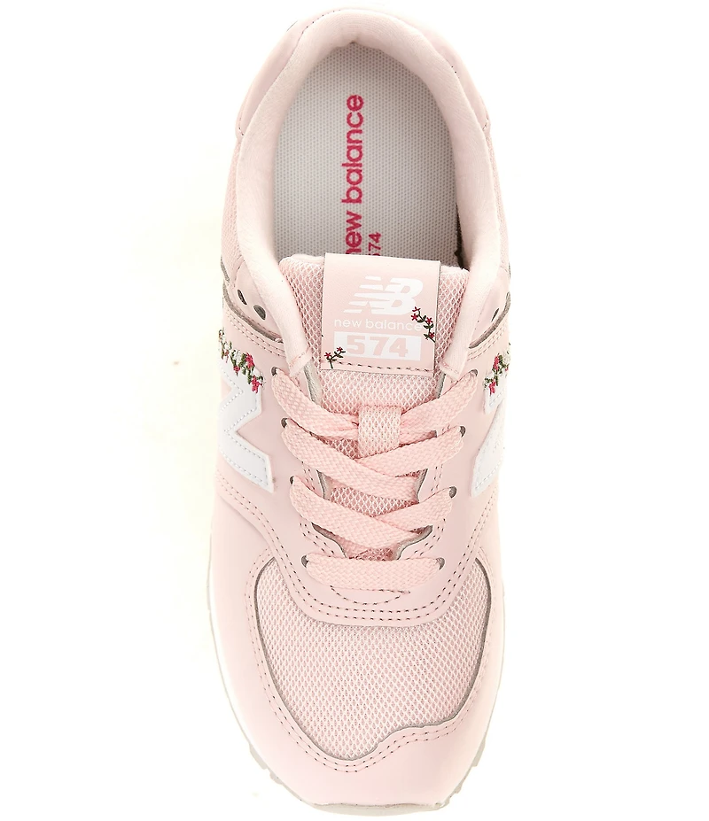 New Balance Girls' 574 Floral Detail Sneakers (Toddler)