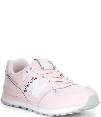 New Balance Girls' 574 Floral Detail Sneakers (Youth)