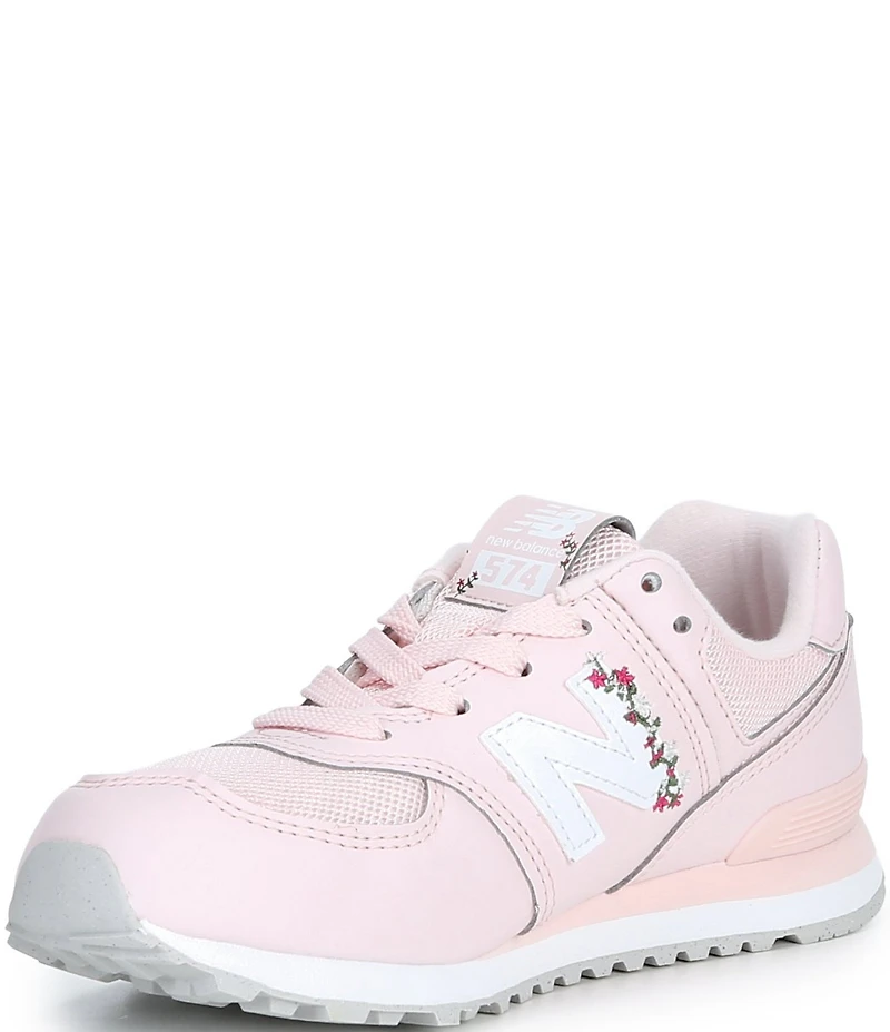 New Balance Girls' 574 Floral Detail Sneakers (Youth)