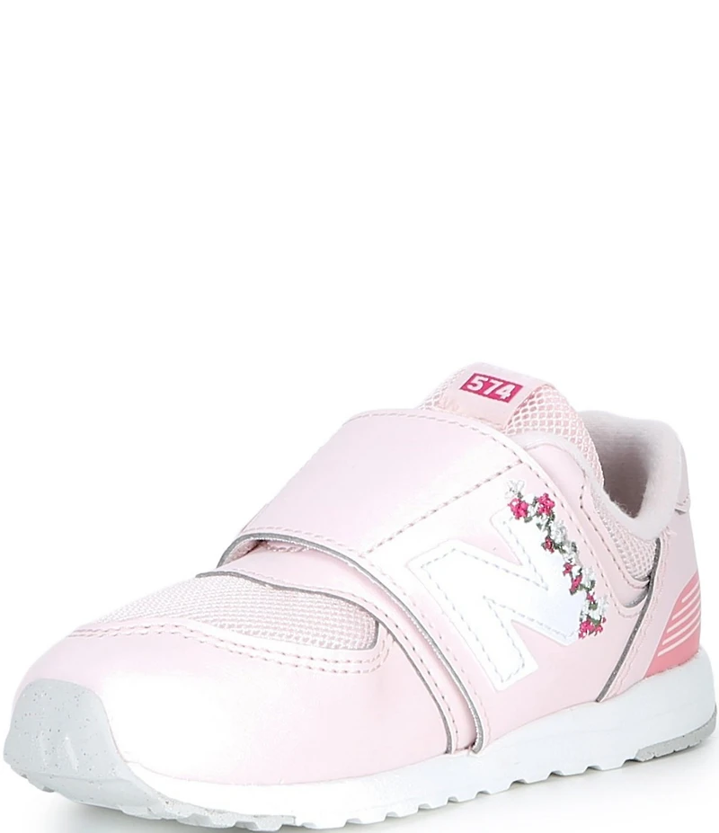 New Balance Girls' 574 Floral Hook-and-Loop Sneakers (Toddler)