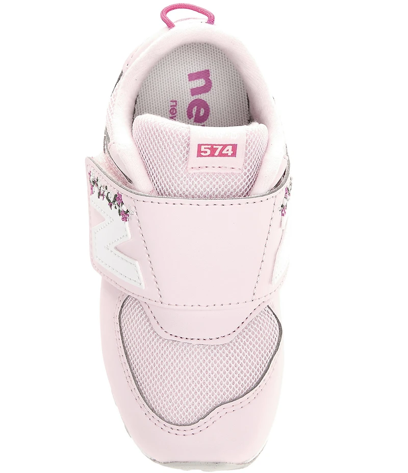 New Balance Girls' 574 Floral Hook-and-Loop Sneakers (Toddler)