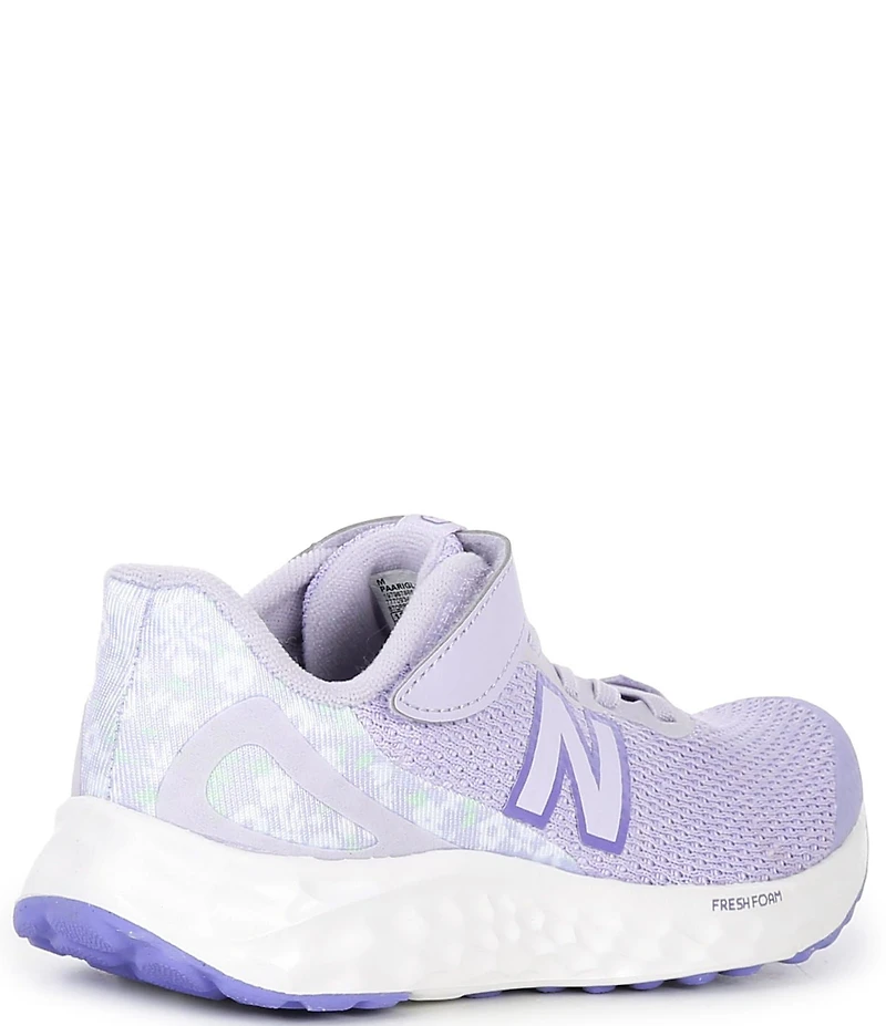 New Balance Girls' Floral Fresh Foam Arishi V4 Hook-and-Loop Running Shoes (Toddler)