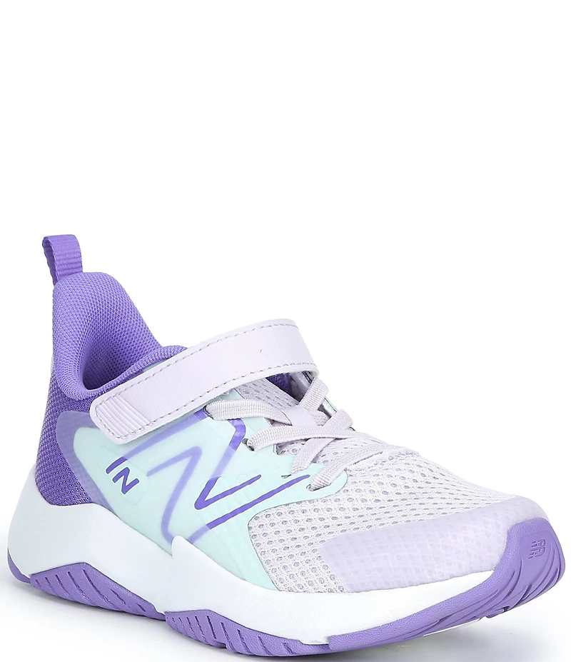 New Balance Girls' Rave Run V2 Bungee Lace with Top Strap Running Sneakers (Toddler)