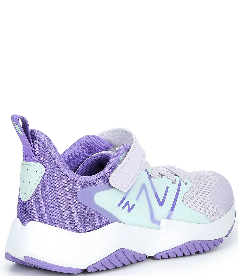 New Balance Girls' Rave Run V2 Bungee Lace with Top Strap Running Sneakers (Toddler)