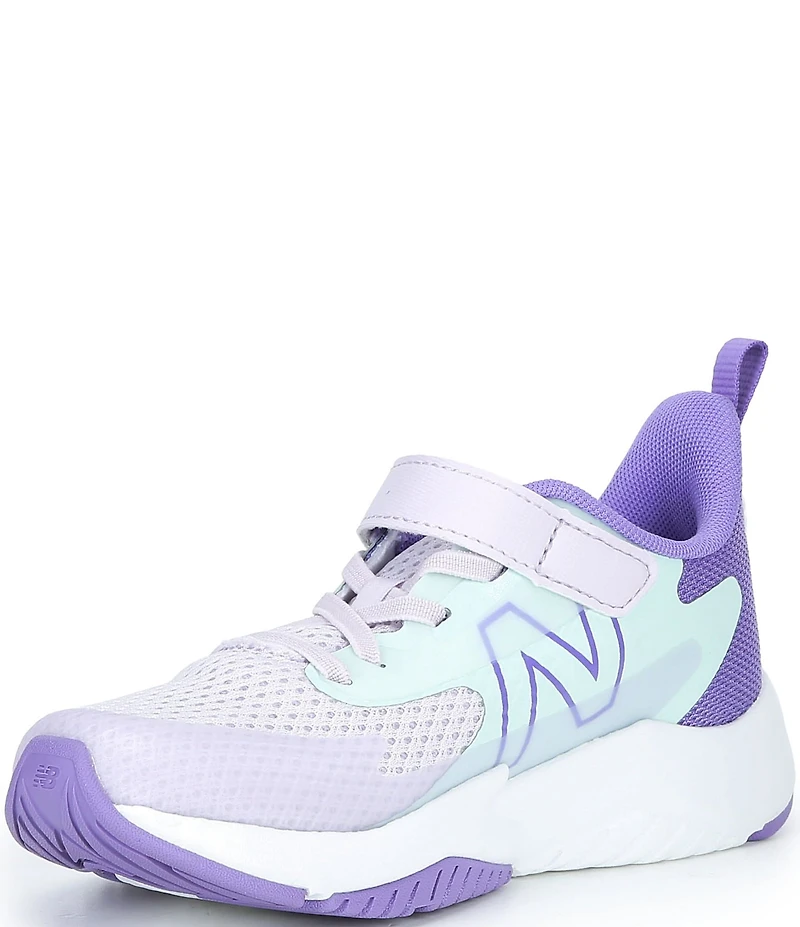 New Balance Girls' Rave Run V2 Bungee Lace with Top Strap Running Sneakers (Toddler)