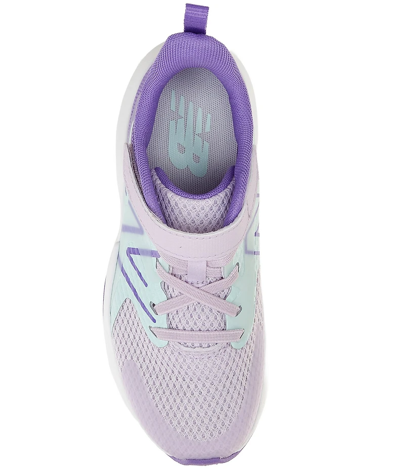 New Balance Girls' Rave Run V2 Bungee Lace with Top Strap Running Sneakers (Toddler)