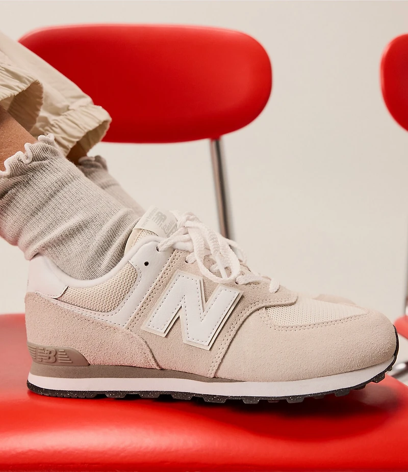 New Balance Kids' 574 Suede and Mesh Sneakers (Youth)
