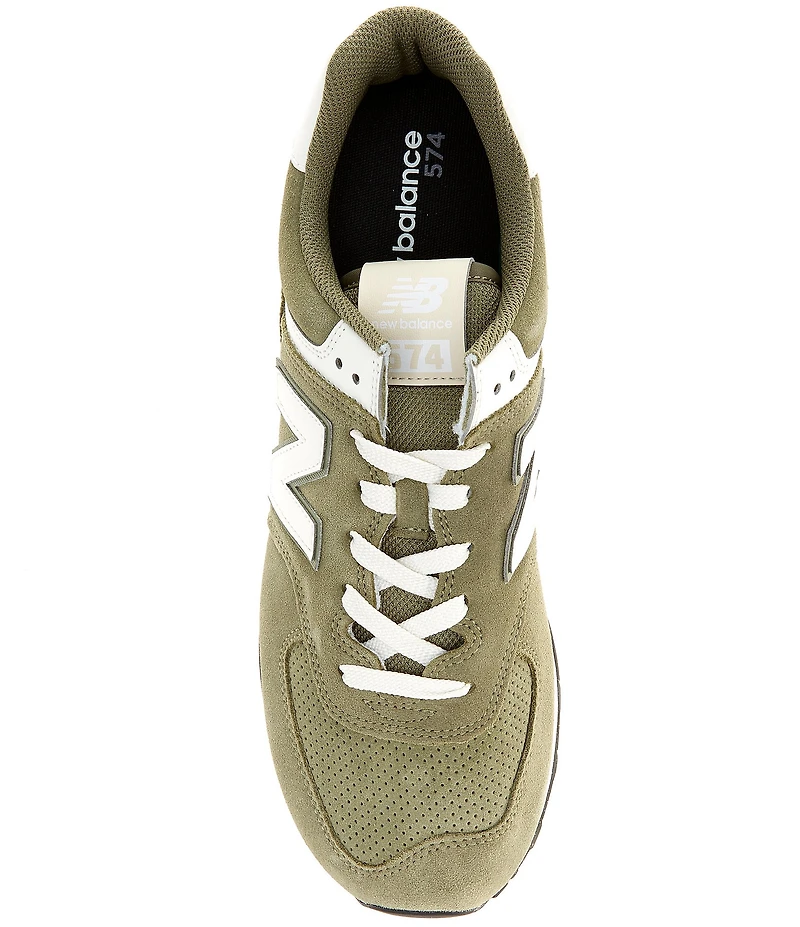 New Balance Men's 574 Suede Lace Up Sneakers