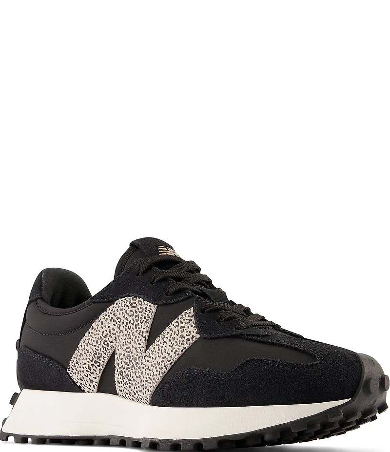 New Balance Women's 327 Cheetah Print Logo Lifestyle Sneakers