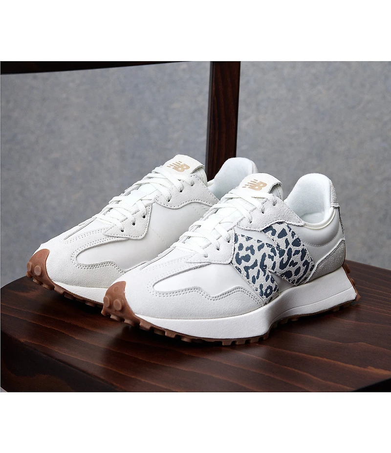 New Balance Women's 327 Leopard Logo Lifestyle Sneakers