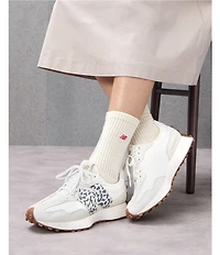 New Balance Women's 327 Leopard Logo Lifestyle Sneakers