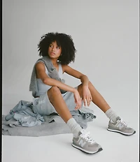 New Balance Women's 574 Suede and Mesh Retro Sneakers