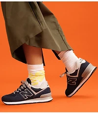 New Balance Women's 574 Suede and Mesh Retro Sneakers