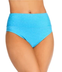 Next by Athena Rib Solis Texture High Waist Swim Bottom
