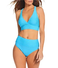 Next by Athena Rib Solis Texture High Waist Swim Bottom