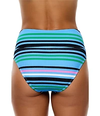 Next by Athena Wide Stripe Wide Waist Band High Waist Swim Bottom