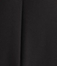 Next Up Satin Cowl Neck Corset Front Slit Long Dress