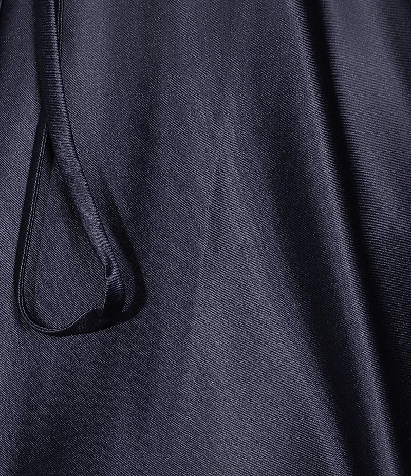 Next Up Drape Neck Illusion Corset Satin Gown