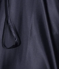 Next Up Drape Neck Illusion Corset Satin Gown