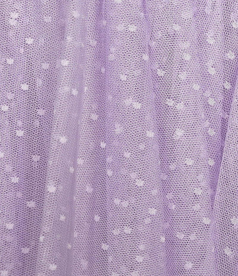 Next Up Solid Dot Mesh Sweetheart Neck Twist Front Adjustable Spaghetti Strap Tiered Ruffle Dress