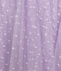 Next Up Solid Dot Mesh Sweetheart Neck Twist Front Adjustable Spaghetti Strap Tiered Ruffle Dress