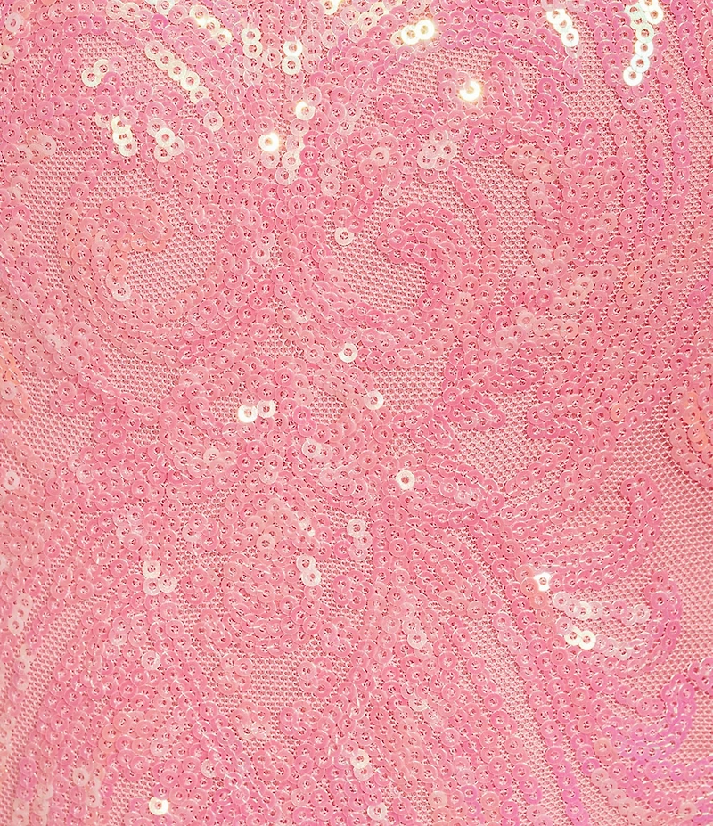 Next Up Spaghetti Strap Sweetheart Neck Solid Sequin Short Bodycon Placement Dress