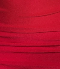 Next Up Square Neck Sleeveless Twist Cut Out Shirred Bodycon Dress