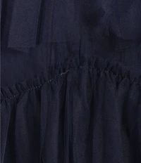 Next Up Twist Front Cut-Out Tiered Tulle Long Dress