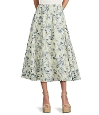 NIA Amanda Poplin Toile Print Maxi Skirt