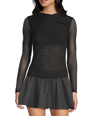 NIA Aria Mesh Long Sleeve Top