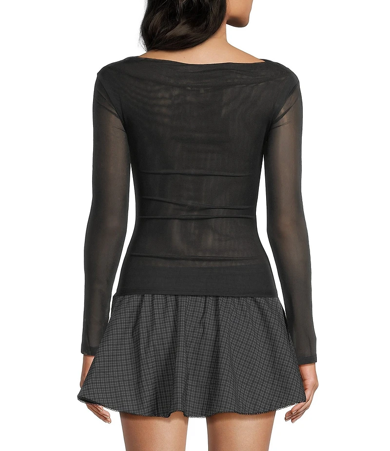 NIA Aria Mesh Long Sleeve Top