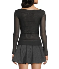 NIA Aria Mesh Long Sleeve Top