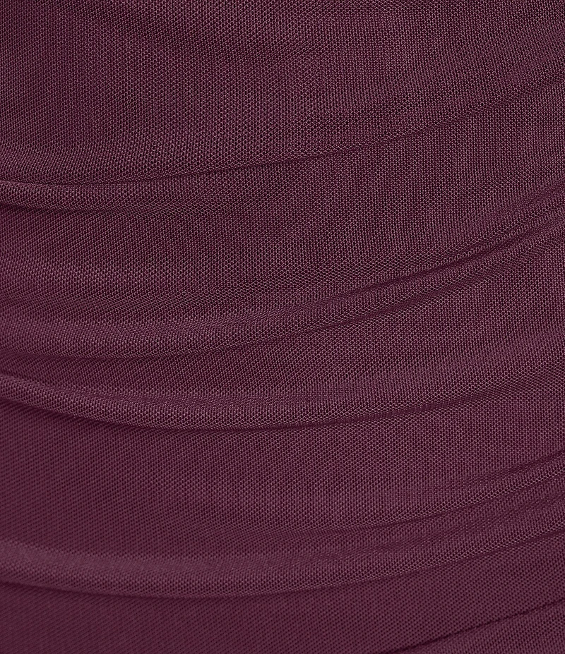 NIA Aria Mesh Ruched Midi Dress