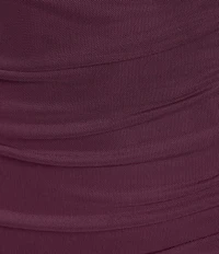 NIA Aria Mesh Ruched Midi Dress