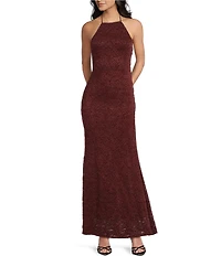NIA Aurelia Velvet Lace Long Dress