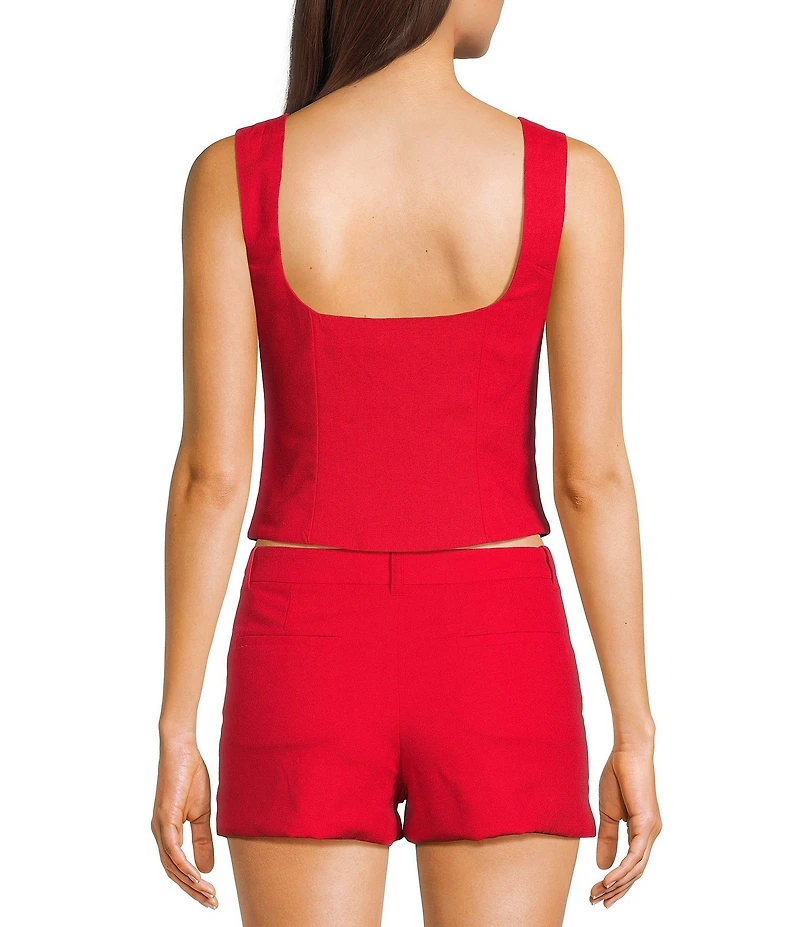 NIA Carolina Sleeveless Tie Front Coordinating Top